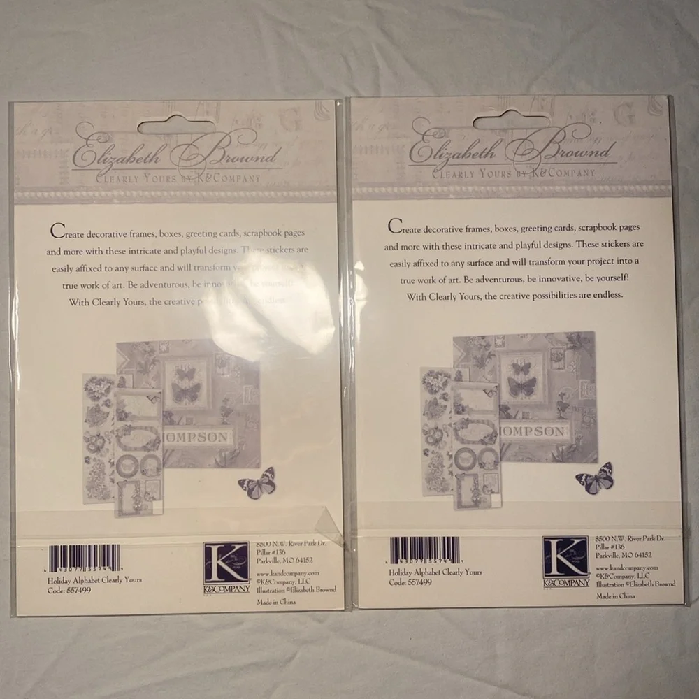K&Company Holiday Christmas Dimensional Alphabet Stickers 2 Sheets NWT